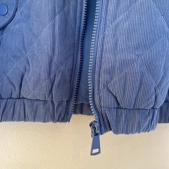 Quilted Corduroy Puffer Love Tree Blue Jacket - Size L - Picture 6 of 7